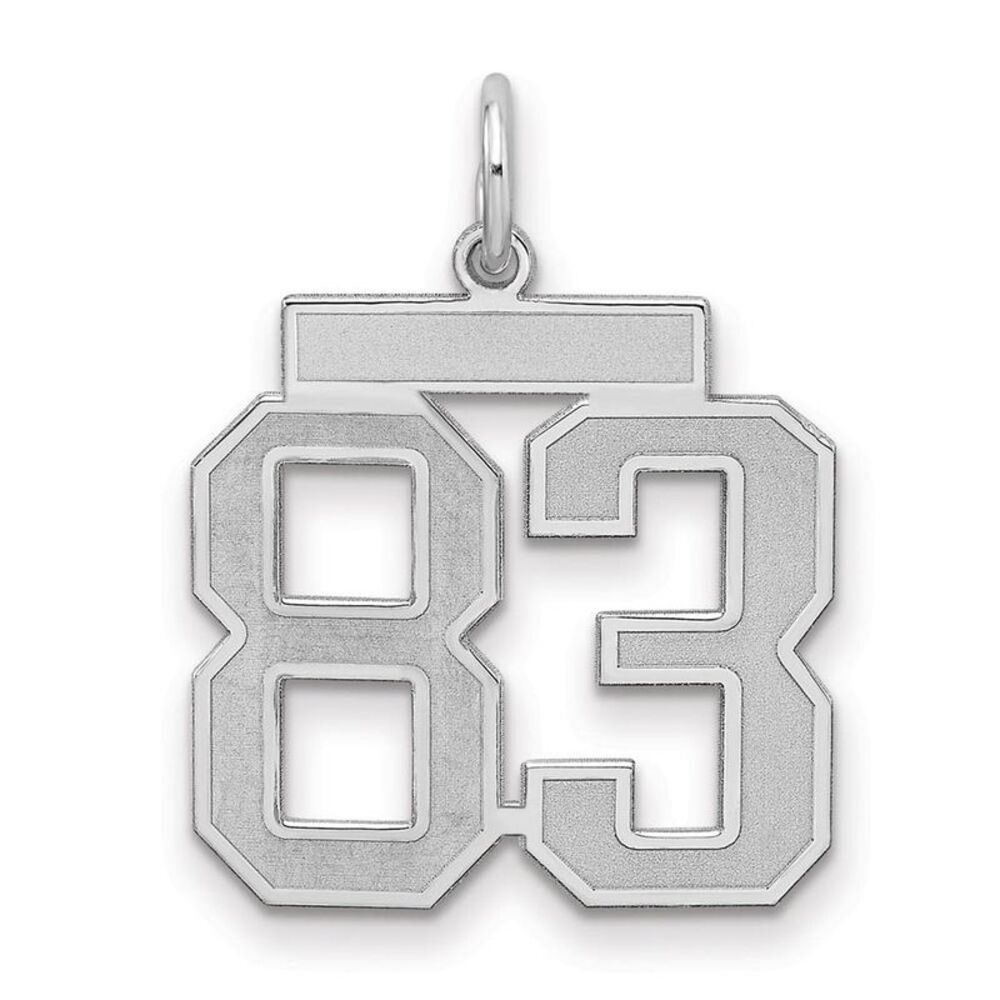 Sterling Silver, Jersey Collection, Medium Number 83 Pendant